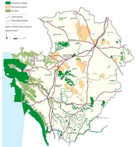 Les sites Natura 2000 en région Poitou-Charentes